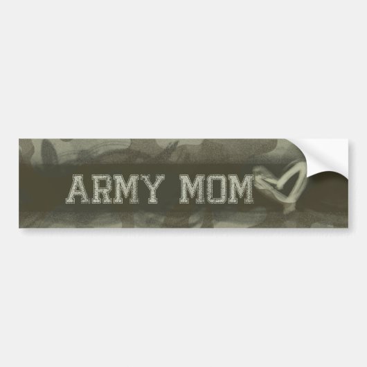Camouflage Grunge Army Mam Love Bumpersticker (Voorkant)