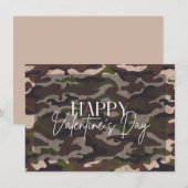 Camouflage Happy Valentijnsdag Kaart (Voorkant / Achterkant)