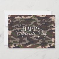 Camouflage Happy Valentijnsdag Kaart