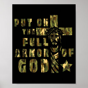 Camouflage Harnas Van God Christenen Religieus Cam Poster