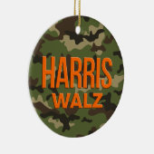 Camouflage Harris Walz 2024 Keramisch Ornament (Rechts)