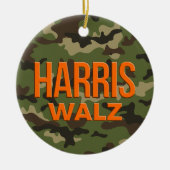 Camouflage Harris Walz 2024 Keramisch Ornament (Voorkant)