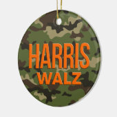 Camouflage Harris Walz 2024 Keramisch Ornament (Links)