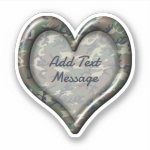Camouflage Hart Sticker