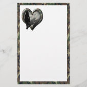 Camouflage hart - vrouw ontbrekend Man Briefpapier (Voorkant)