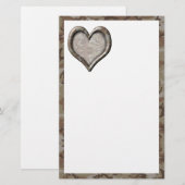 Camouflage Hart - Woestijn Briefpapier (Voorkant / Achterkant)