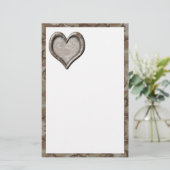 Camouflage Hart - Woestijn Briefpapier (Staand voorkant)