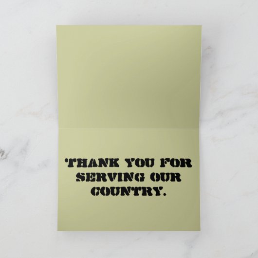 Camouflage Hartelijk dank Bedankkaart (Binnen)