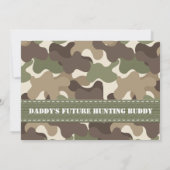Camouflage Heart Baby Foto geboorteaankondiging Aankondiging (Achterkant)