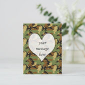 Camouflage Heart Briefkaart (Staand voorkant)