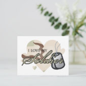 Camouflage Heart Briefkaart (Staand voorkant)