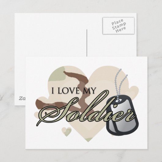 Camouflage Heart Briefkaart (Voorkant / Achterkant)