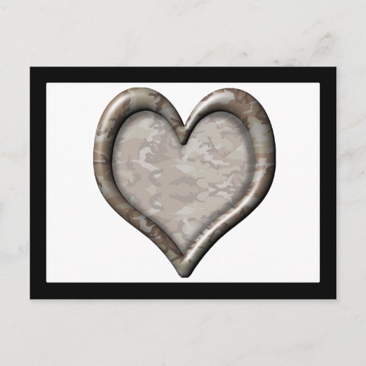 Camouflage Heart Briefkaart (Voorkant)