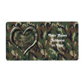 Camouflage Heart Etiket (Voorkant)