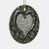 Camouflage Heart Keramisch Ornament (Rechts)