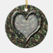 Camouflage Heart Keramisch Ornament (Voorkant)