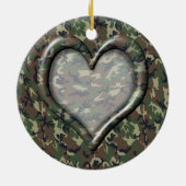 Camouflage Heart Keramisch Ornament (Achterkant)