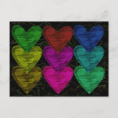 Camouflage Heart Pattern of Colors Briefkaart (Voorkant)