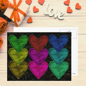 Camouflage Heart Pattern of Colors Briefkaart