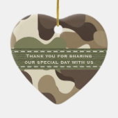 Camouflage Heart Personalized Wedding Ornament (Achterkant)
