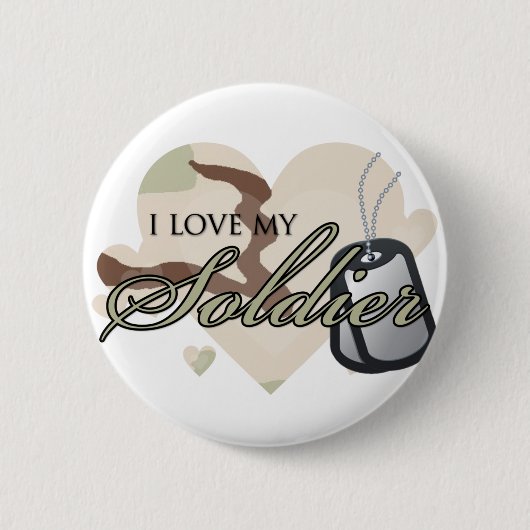 Camouflage Heart Ronde Button 5,7 Cm (Voorkant)