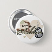 Camouflage Heart Ronde Button 5,7 Cm (Voorkant /achterkant)
