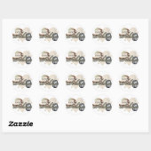 Camouflage Heart Ronde Sticker (Vel)