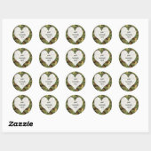 Camouflage Heart Ronde Sticker (Vel)