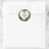 Camouflage Heart Ronde Sticker (Tas)