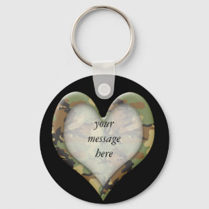 Camouflage Heart Sleutelhanger