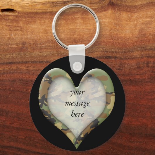 Camouflage Heart Sleutelhanger (Voorkant)