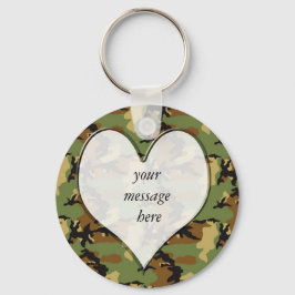 Camouflage Heart Sleutelhanger