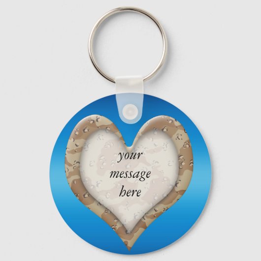 Camouflage Heart Sleutelhanger (Voorkant)