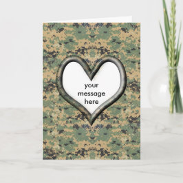 Camouflage Heart - Valentijn Feestdagen Kaart