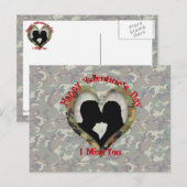 Camouflage Heart - Vermiste u op Valentijnsdag Feestdagenkaart (Voorkant / Achterkant)