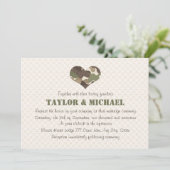 Camouflage Heart Wedding Invites Kaart (Staand voorkant)