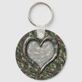 Camouflage Heart - Woodland Sleutelhanger