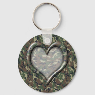 Camouflage Heart - Woodland Sleutelhanger