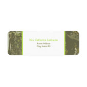 Camouflage & Heldergroen Adreslabel Sticker (Voorkant)