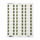 Camouflage & Heldergroen Adreslabel Sticker (Full Sheet)