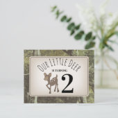 Camouflage Hert Verjaardag Uitnodiging Briefkaart (Staand voorkant)