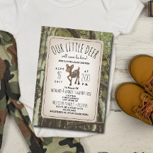 Camouflage Herten Baby shower Invitation