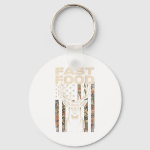 Camouflage hertenjacht fastfood grap jager cadeau sleutelhanger