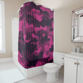 Camouflage hexagonale, militaire textuur achtergro douchegordijn (In situ)