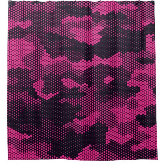 Camouflage hexagonale, militaire textuur achtergro douchegordijn (Voorkant)