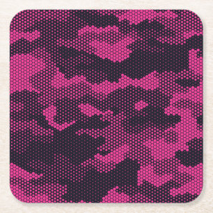 Camouflage hexagonale, militaire textuur achtergro kartonnen onderzetters