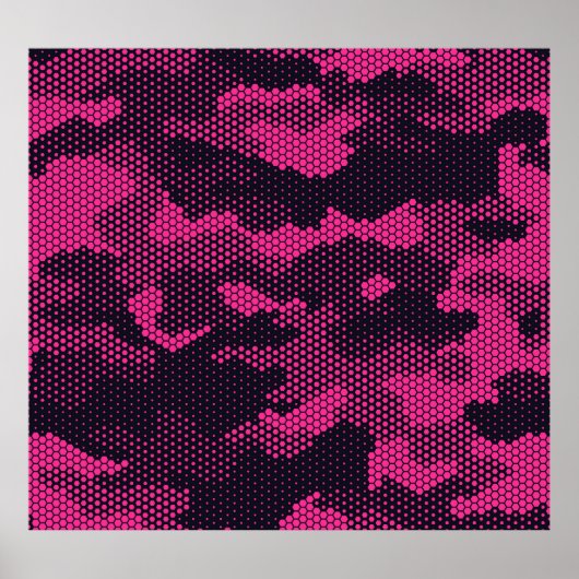 Camouflage hexagonale, militaire textuur achtergro poster (Voorkant)