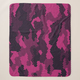 Camouflage hexagonale, militaire textuur achtergro sherpa deken
