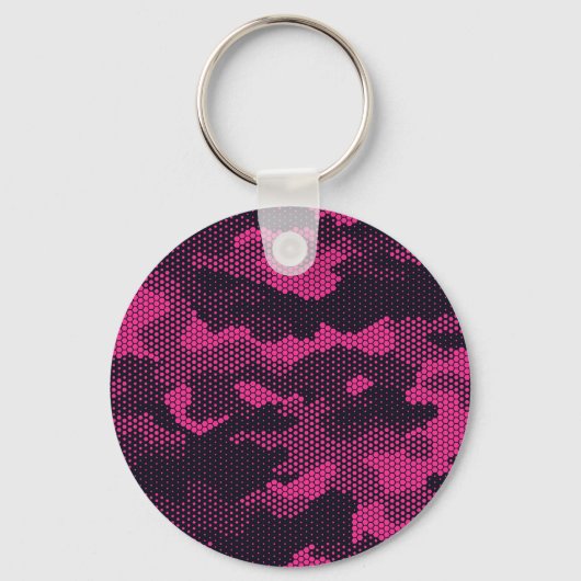 Camouflage hexagonale, militaire textuur achtergro sleutelhanger (Voorkant)