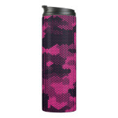 Camouflage hexagonale, militaire textuur achtergro thermosbeker (Geroteerd rechts)